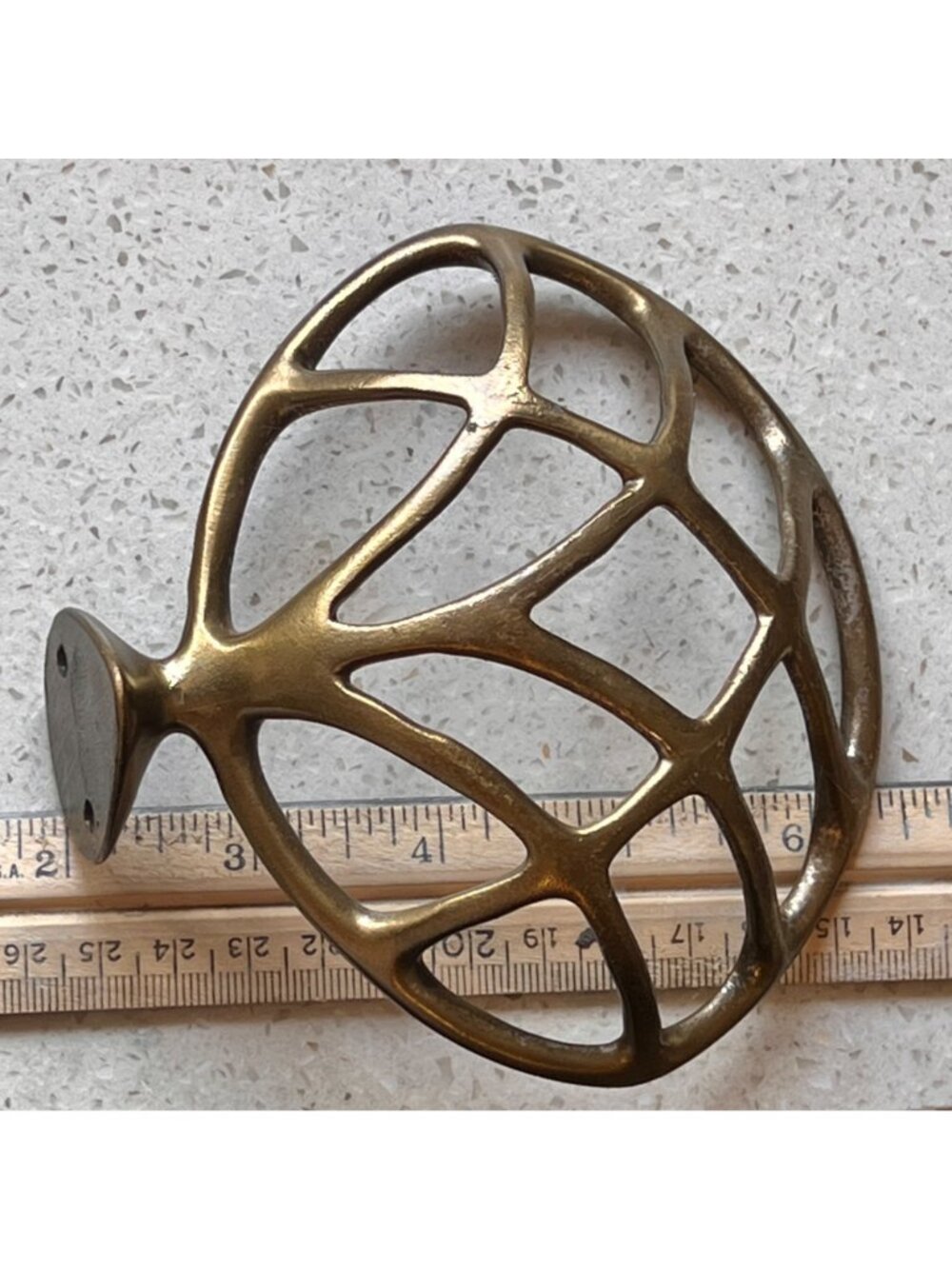 Victorian Style Brass Wall Mount Soap Holder 4.75" W  4.25" From Wall Kitchen - Picture 5 of 8